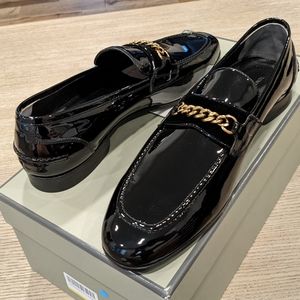 Mens TOM FORD Chain Link Patent Leather Loafers Black UK 10.5